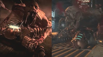 Leaper Death Animation Side by Side - Dead Space (2008) VS Dead Space (Remake) Direct Comparison