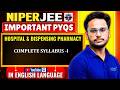 L-34 | Hospital & Dispensing Pharmacy: Complete Syllabus-II | NIPER JEE Previous Year Question #gdc