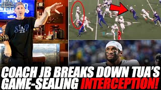 Coach JB Breaks Down Tua Tagovailoa's Game-Sealing INTERCEPTION vs. Bills!