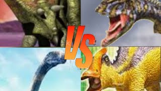 Torosaurus vs Gojirasaurus vs Jobaria vs Saurolophus [AMV] Dino Versus