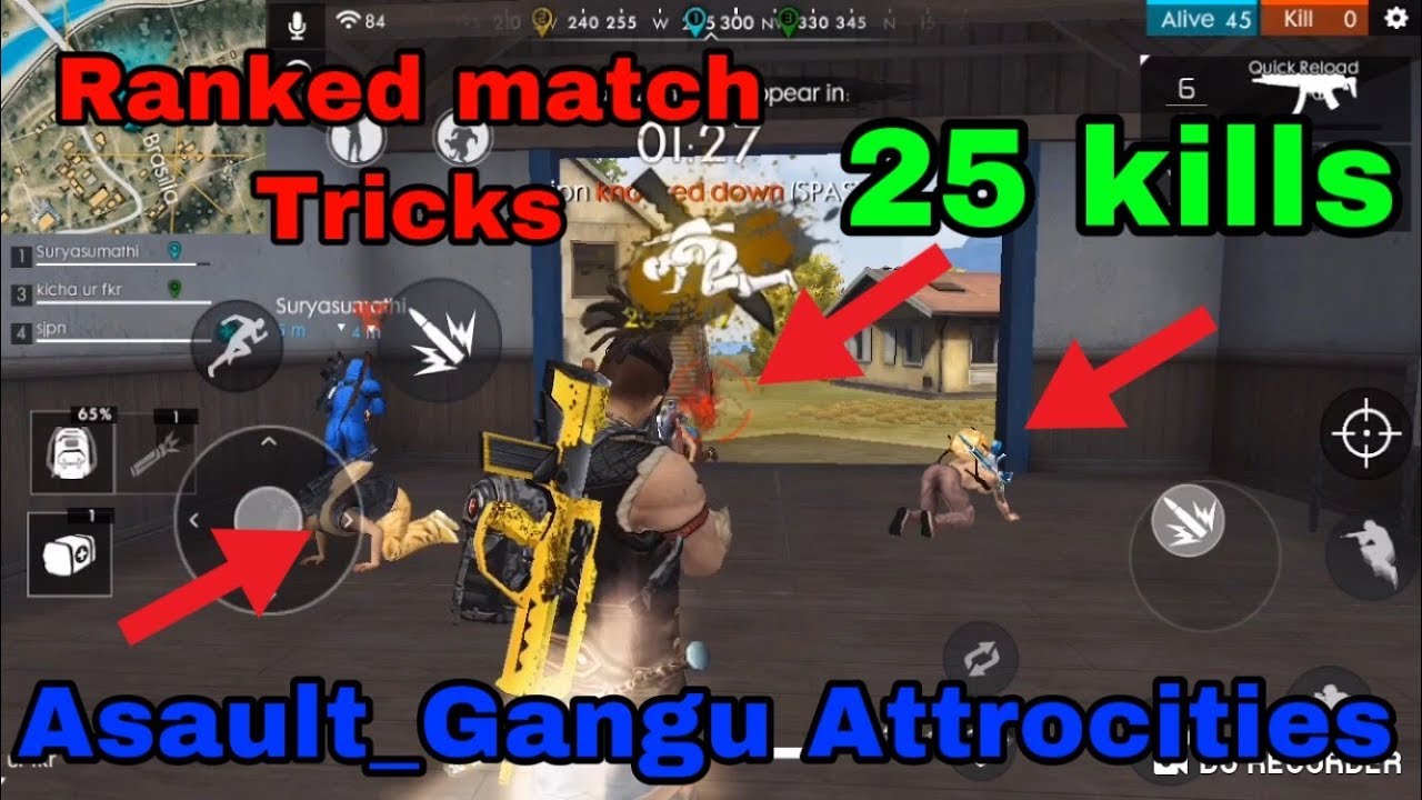 Free Fire ranked game pro gameplay tricks tamil