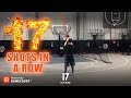 Mastering Basketball 3-pointers 17 in a row with HomeCourt App 🏀 🔥