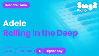 Adele - Rolling In The Deep (Higher Key) Karaoke Piano Resimi