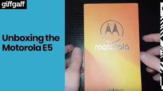 Motorola E5 | Phone Unboxing  | giffgaff