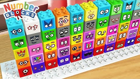 Counting Numberblocks on Mathlink Cubes | Learn Numbers 1 to 100 for Kids