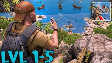 Fish Hunter : Shark Simulator - Full Gameplay(LVL1-5) | Android Gameplay