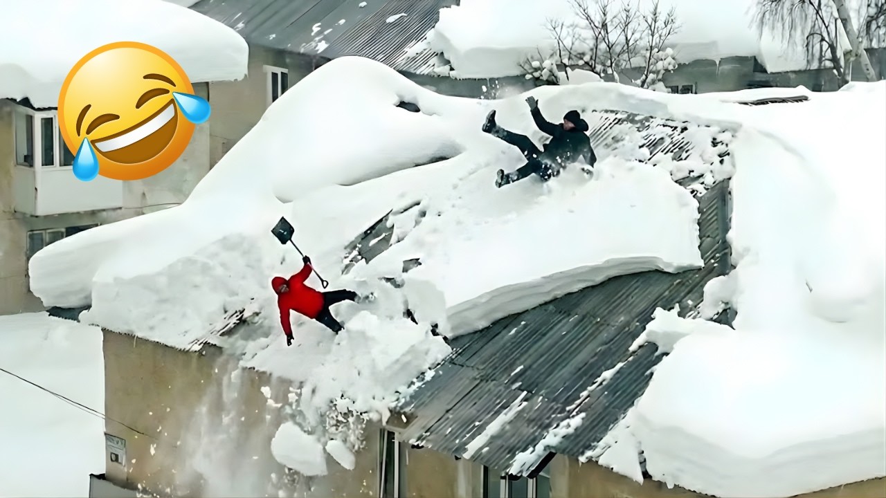 Попробуйте не засмеяться! Подборка самых смешных зимних неудач ❄️😂