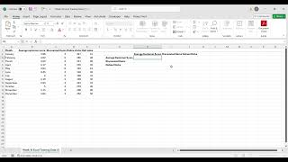 Week 10 Excel Training Data - John Potter