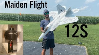 *Maiden Flight* 12s 90mm Freewing F22 Raptor