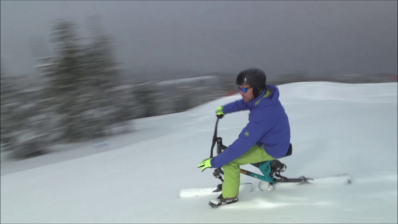 Skibike Fahrtechnik - Sitzend fahren