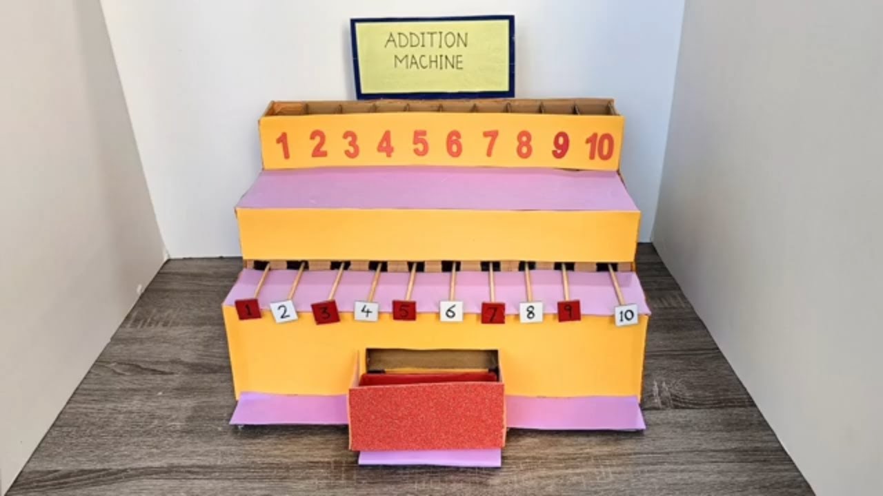 Working Model of Addition Machine | Math Project for School | DIY ...