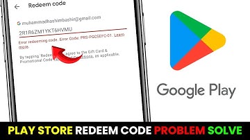 Error Redeeming Code. Error Code prs-gcrpm-01 | Redeem Code Error Problem prs-pgcsefc-01 solution