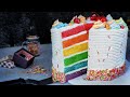 SEDERHANA TAPI ENAK !! RAINBOW CAKE | KUE ULANG TAHUN | TUTORIAL DECORATING # 130