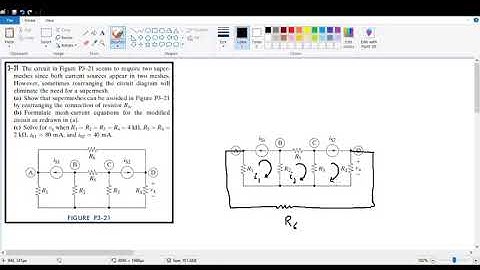 Mesh Analysis of end problem 3.21; Roland E. Thomas Chapter 3