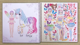 Sticker dress me up fairy & unicorn - Sticker dolly dressing (Chim Xinh channel)