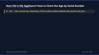How Old Is My Appliance How to Check the Age by Serial Number