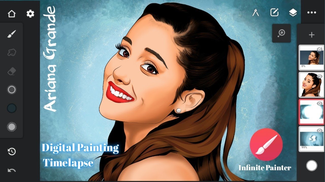 Ariana Grande Digital Art Portrait illustration | Timelapse | Digital painting |