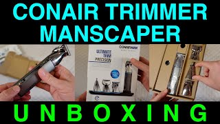 Conair Man Precision Trimmer Manscaper Rechargeable Wet Dry Shaver Groomer