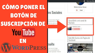 Como poner el botón de suscripción de youtube en wordpress