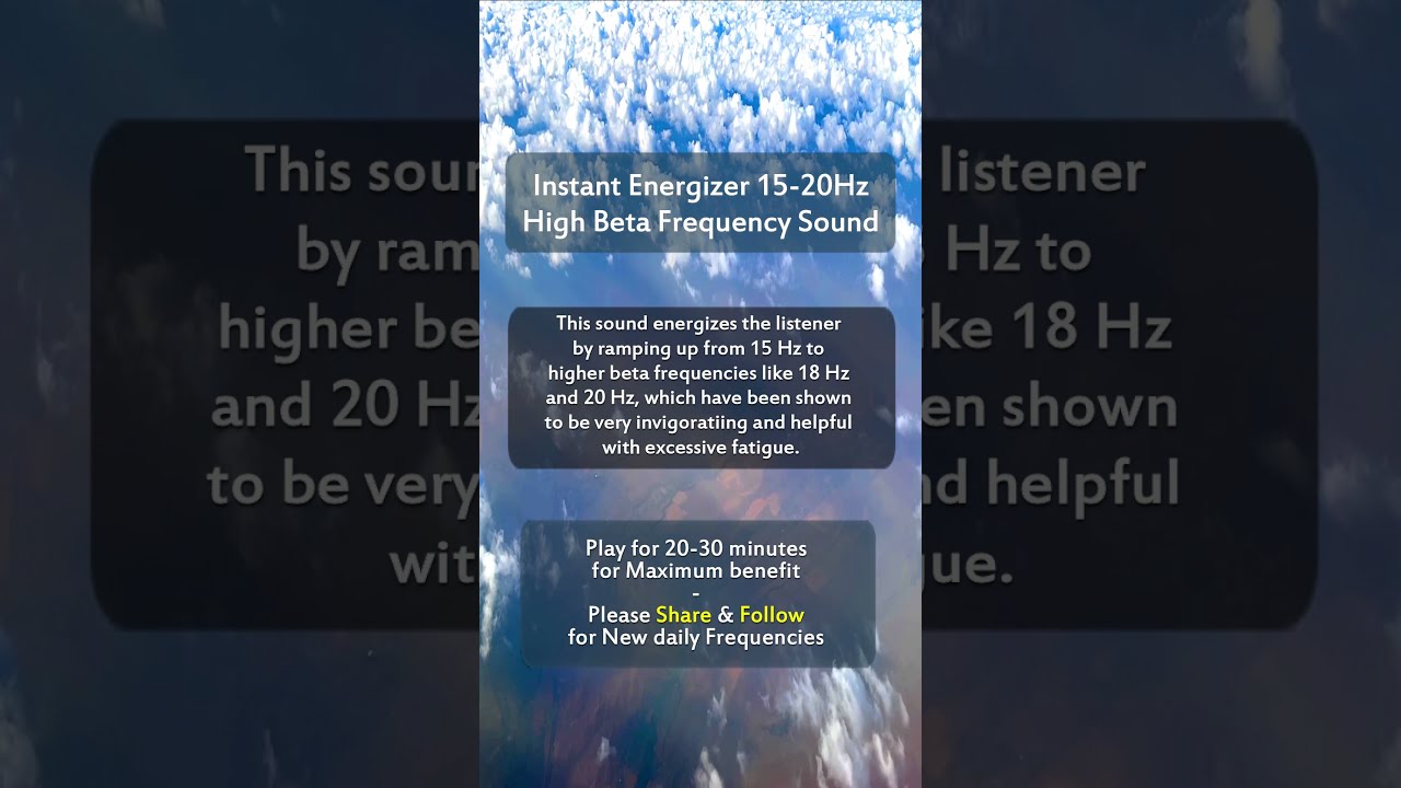  Instant Energy 15 20hz High Frequency Beta Sound