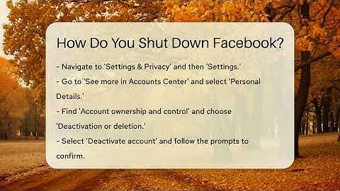 How Do You Shut Down Facebook? - Everyday-Networking