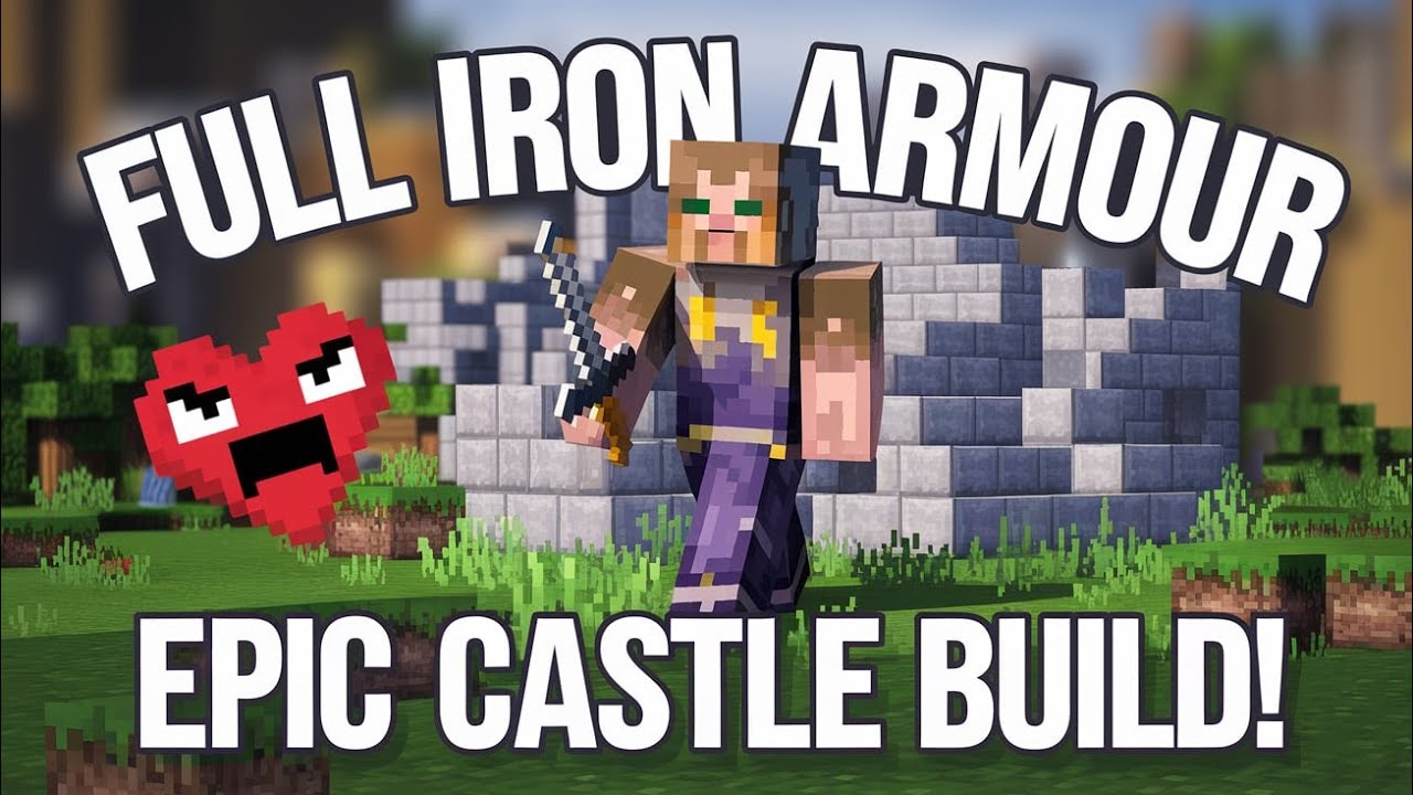 Minecraft Hardcore EP 1 Full Iron Armor & Epic Castle Build Begins ...