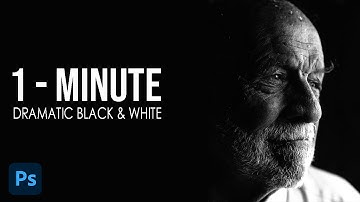 1-Minute Photoshop |Tutorial| - Create Dramatic Black & White