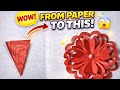 How To Make A Simple Paper Flower | Step by Step Paper Craft Tutorial For Valentine 💝| 