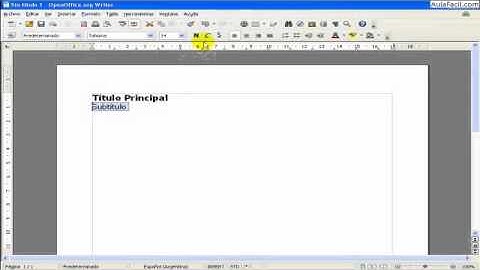 Dar Formato al Texto II/OpenOffice Write/AulaFacil.com