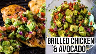🔥Grilled Chicken Breasts with Avocado 🥑