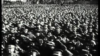 Adolf Hitler&#39;s Deputy Rudolf Hess administers an oath of allegiance to Nazi party...HD Stock Footage