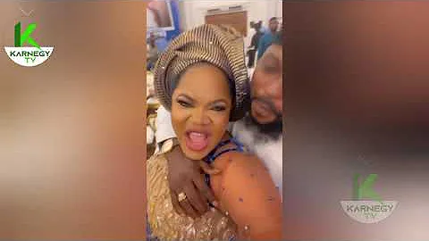 TOYIN ABRAHAM KISS HER HUSBAND KOLAWOLE AJEYEMI PUBLICLY AT IYABO OJO MOTHER'S BURIAL CEREMONY