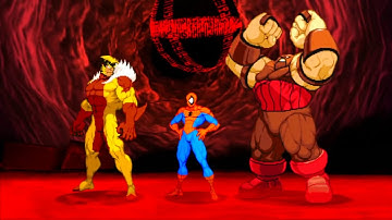 Marvel VS Capcom 2 - Sabretooth/Spider-Man/Juggernaut - Expert Difficulty Playthrough