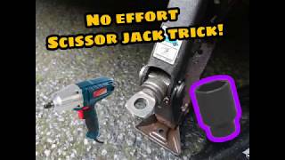 Scissor jack, jack up your car without all the effort!