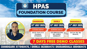 HPAS Foundation Course 2025 | Pre + Mains Integrated | 7 Days Free Demo #has2026 #hpas2026 #hppsc