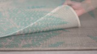 Lr Home Teal Fallen Fern Indooroutdoor Sanibel Rug