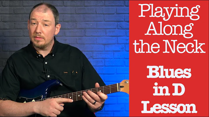 How to play blues along the neck in D - Guitar les...