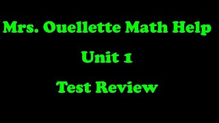 Math 3 Unit 1 Test Review Functions and their Inverses