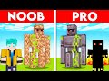 Golem Noob vs Golem Pro en Minecraft