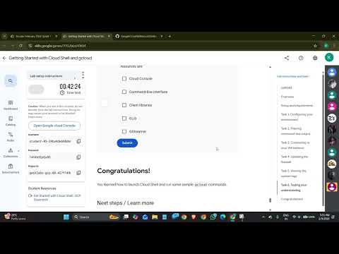 Getting Started with Cloud Shell and gcloud  || GSP002