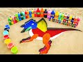 How to make Rainbow Dilophosaurus with Orbeez Colorful from Big Coca Cola and Mentos & Popular Sodas