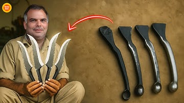 Incredible Process of making four knives from Rusty saw blades with Surprising handles