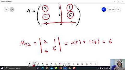 5.2 Determinant of Matrices - Minor and Cofactor Part 1