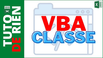 Exel VBA module de classe découverte