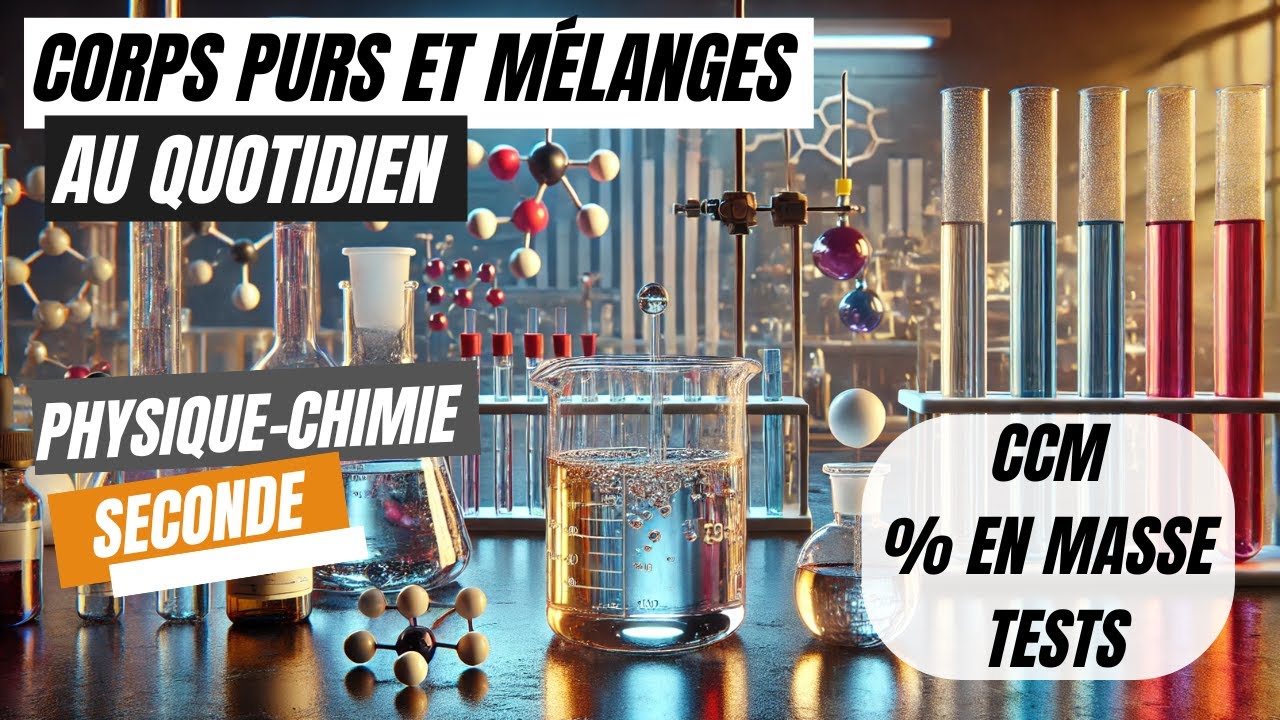 Cours 2nd Corps purs 💧et mélanges 🪙, Physique Chimie seconde, CCM — free download