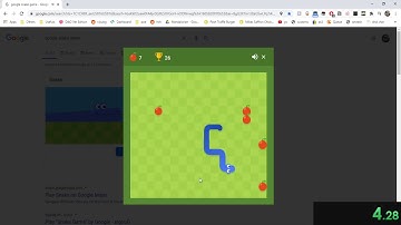 Google Snake Game 25 apples, Multi Mode (Standard), 5 apples speedrun [19.967]