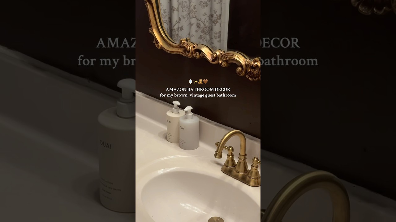 new bathroom decor for the brown, moody bathroom! 