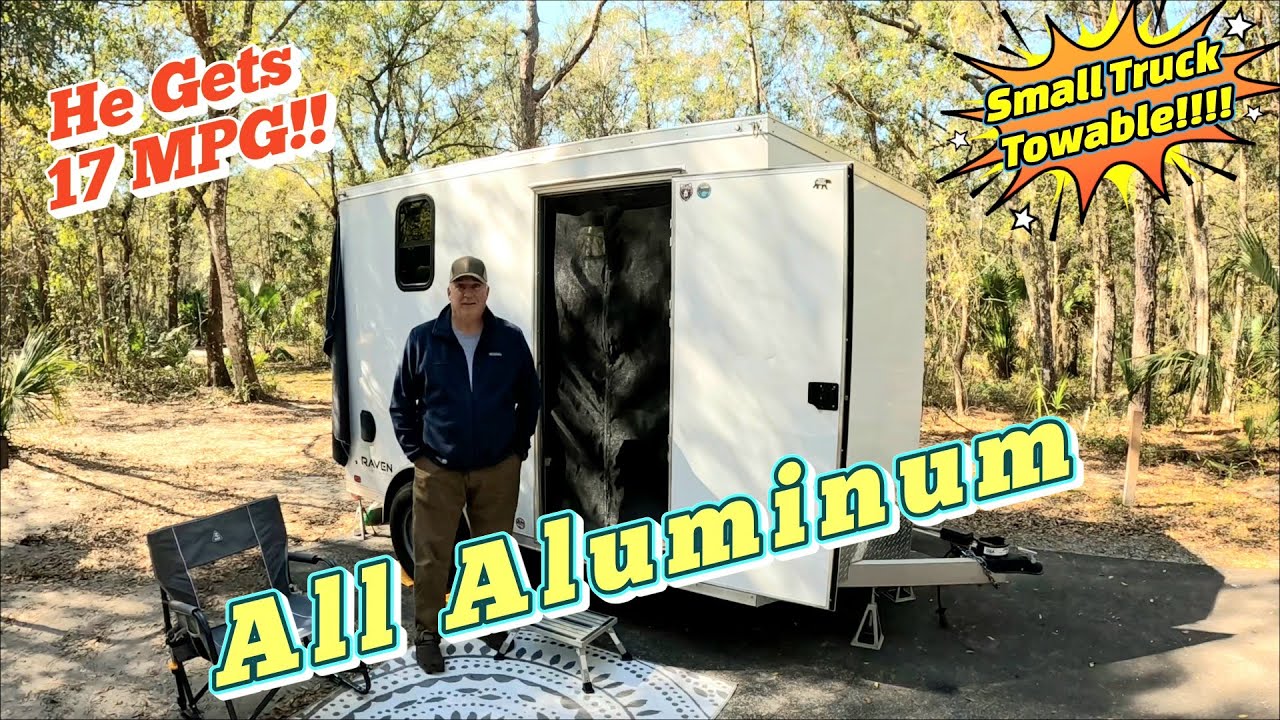 Super Lightweight 6×10 All Aluminum Cargo Trailer Conversion. Comfortably Sleeps 3. Great MPG.