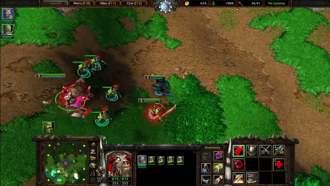 Warcraft 3 - KWO - 3 chims 2 fiends 1 bear