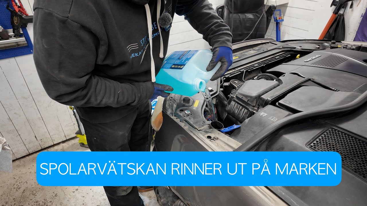 Fixar läckande spolarvätskebehållare på Volvo V70 2008 (Kanalbilen)